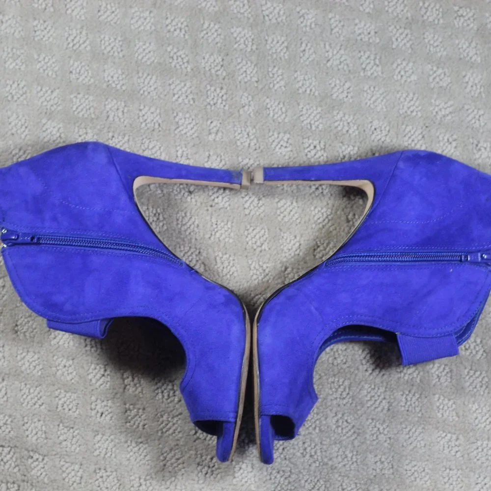 Gianni Bini Size 7.5 Electric Blue Peep Toe 4